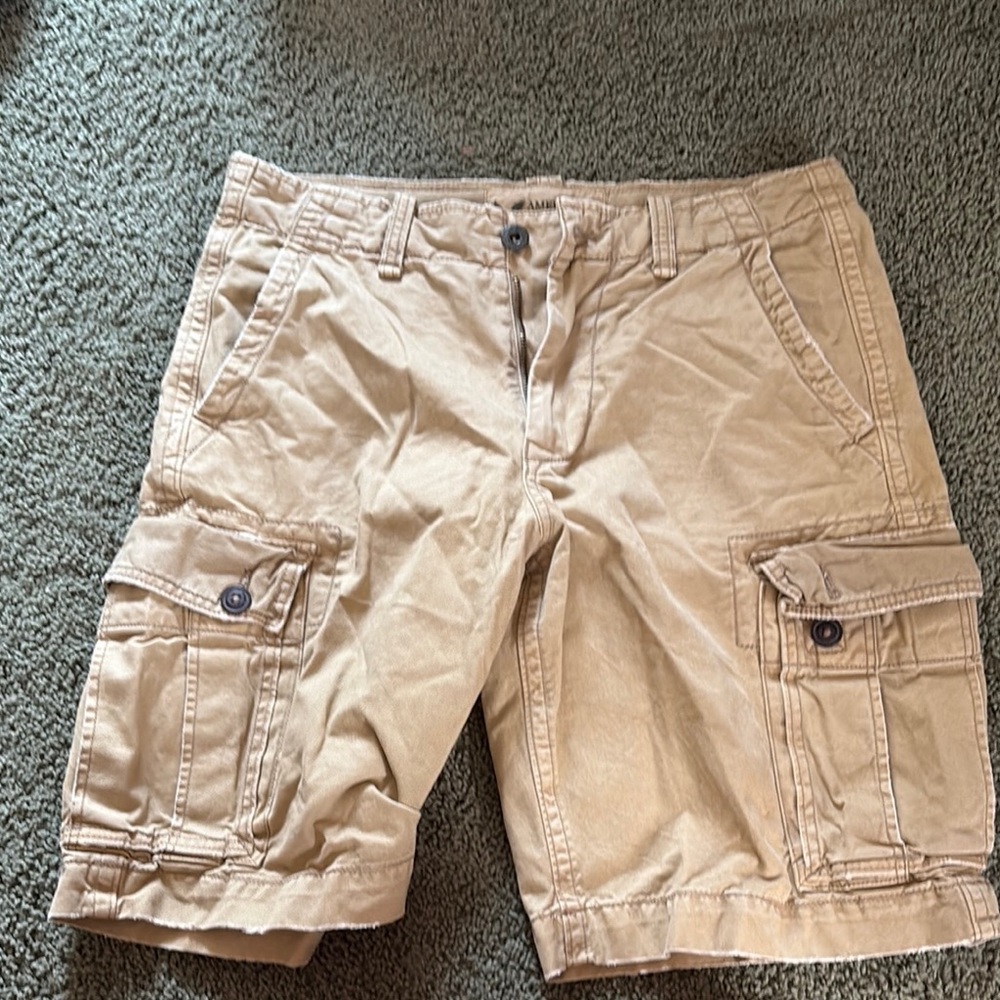 American Eagle Outfitters Tan Cargo Shorts Relaxed Fit